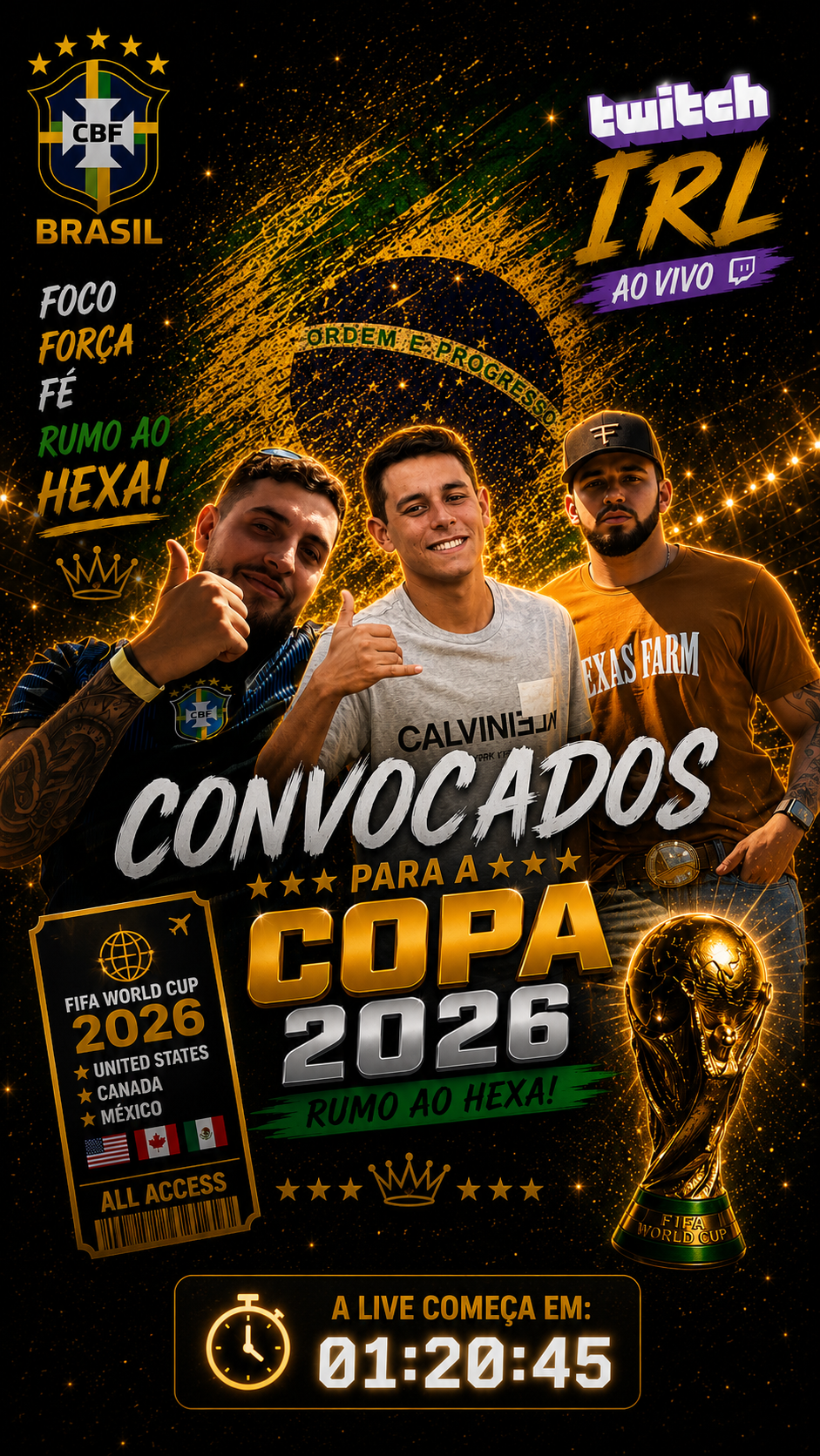 Pré-live IRL Copa 2026